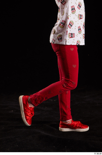 Lilly  1 calf dressed flexing red leggings red shoes…